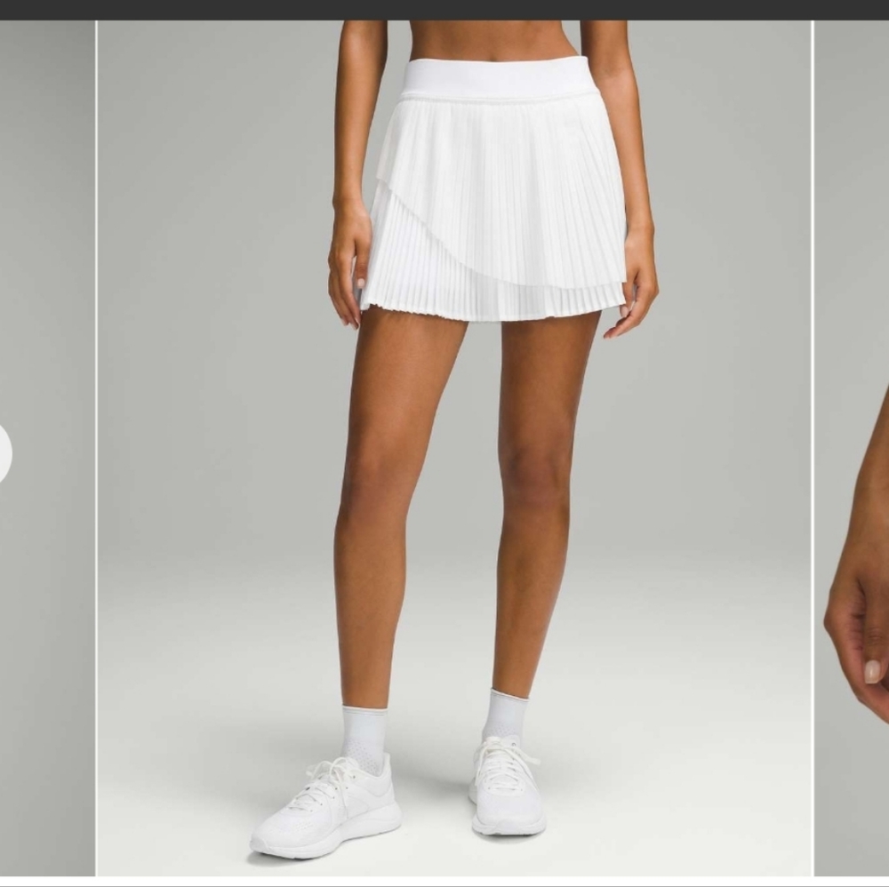 Lululemon Tiered Pleats High Rise Tennis Skort White Size 4 - Picture 3 of 14